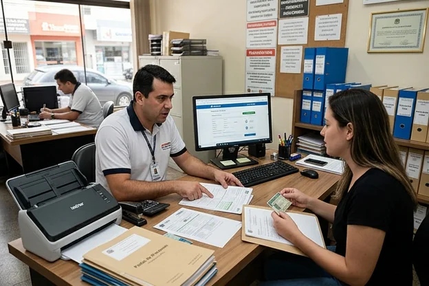 Despachante assessorando no processo de renovação da CNH em Araçatuba.