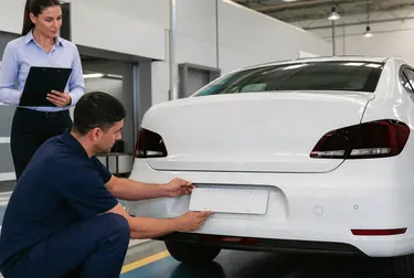 Despachante realizando o 1º emplacamento de veículo em Araçatuba.